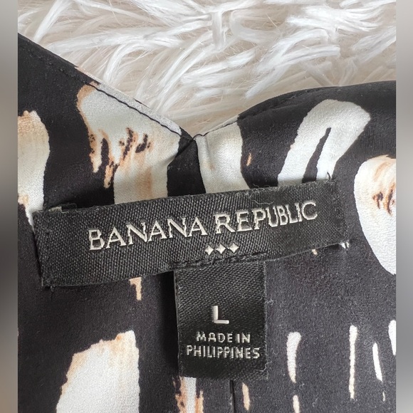 Banana Republic Satin Maxi Dress Shoulder Tie Sz L - Picture 7 of 10